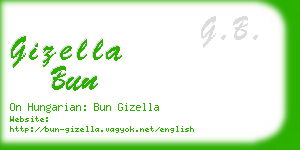 gizella bun business card